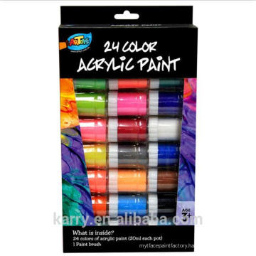 Non-toxic Acrylic Paint 24 Colors(20ml) For Children's Drawing